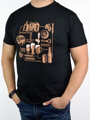 Мужская футболка Noviti "Beer" (черная) цена и информация | Мужские футболки | 220.lv