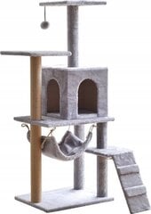 5-уровневая когтеточка для кошек, серая, 138 cм цена и информация | Когтеточки | 220.lv