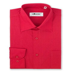 Рубашки однотонные мужские NORDIC, прямой силуэт - С длинным рукавом 1148-46 цена и информация | Мужские рубашки | 220.lv
