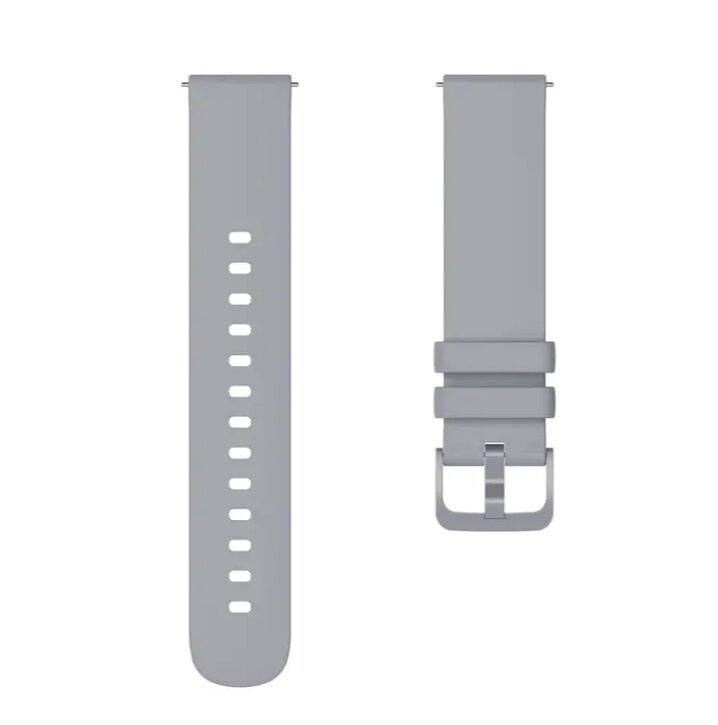 Pelēka silikona siksniņa Zaxer ,22mm pulkstenim cena un informācija | Viedpulksteņu un viedo aproču aksesuāri | 220.lv