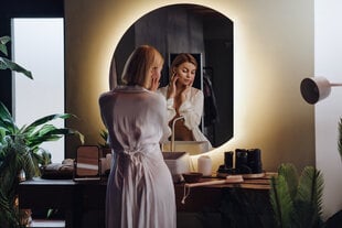 Spogulis LED Tulup, 74x90 cm, sudraba цена и информация | Зеркала | 220.lv