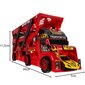 TIR kravas auto komplekts ar 6 automašīnām, sarkana cena un informācija | Rotaļlietas zēniem | 220.lv