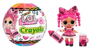 Lelle L.O.L. Pārsteigums Crayola, 10 cm cena un informācija | Rotaļlietas meitenēm | 220.lv