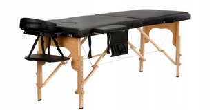 Masāžas galds Bodyfit, 185x60 cm, melns cena un informācija | Masāžas piederumi | 220.lv