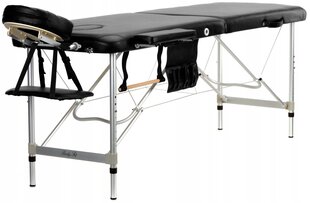 Masāžas galds Bodyfit, 186x60 cm, melns cena un informācija | Masāžas piederumi | 220.lv