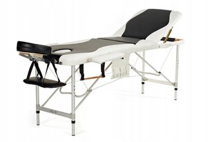 Masāžas galds Bodyfit, 186x60 cm, balts melns цена и информация | Аксессуары для массажа | 220.lv