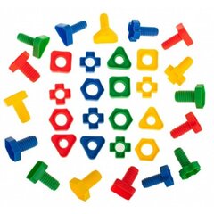 Skrūves-konstruktors Montessori komplekts, 30 gab. цена и информация | Игрушки для мальчиков | 220.lv