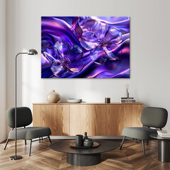 Gleznieciba uz audekla, Violeta stikla ziedi cena un informācija | Gleznas | 220.lv