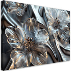 Gleznieciba uz audekla, Sudraba stikla ziedi цена и информация | Картины | 220.lv