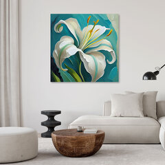 Gleznieciba uz audekla, Tirkīza lilijas цена и информация | Картины | 220.lv