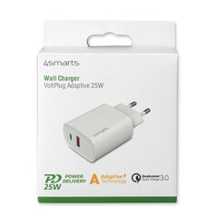 Зарядное устройство (беспроводное) VoltPlug Adaptive PD 25W с быстрой зарядкой и AFC, белого цвета цена и информация | Зарядные устройства для телефонов | 220.lv