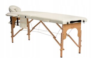 Masāžas galds Bodyfit, 185x60 cm, balts cena un informācija | Masāžas piederumi | 220.lv