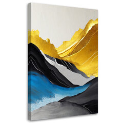 Gleznieciba uz audekla, Abstrakti zelta kalni cena un informācija | Gleznas | 220.lv