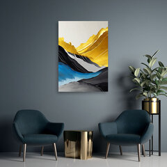 Gleznieciba uz audekla, Abstrakti zelta kalni cena un informācija | Gleznas | 220.lv