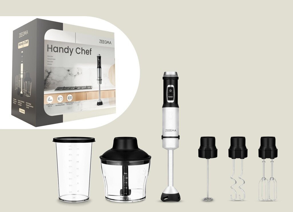 Zeegma Handy Chef 1500 W, rokas blenderis, melns cena un informācija | Blenderi, smalcinātāji | 220.lv