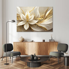 Gleznieciba uz audekla, Zelta lotosa gredzens 3D cena un informācija | Gleznas | 220.lv
