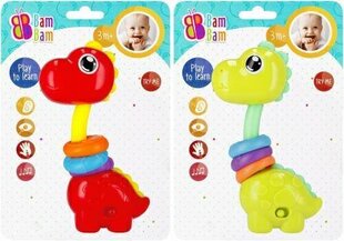 Grabulis - košļājamā rotaļlieta Bam Bam Dinozaurs, 3 mėn+, 1 gab. cena un informācija | Zobu riņķi | 220.lv