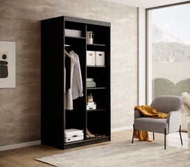 Skapis ADRK Furniture Delia 100, melns/brūns cena un informācija | Skapji | 220.lv