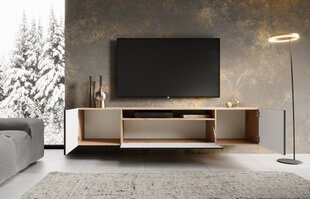 TV skapītis ADRK Furniture Noemi, melns/brūns cena un informācija | TV galdiņi | 220.lv