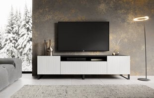 TV skapītis ADRK Furniture Noemi, balts/melns cena un informācija | TV galdiņi | 220.lv