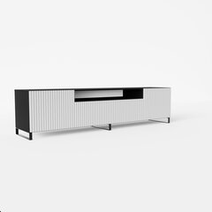 ТВ шкафчик ADRK Furniture Noemi, белый/черный цвет цена и информация | Тумбы под телевизор | 220.lv