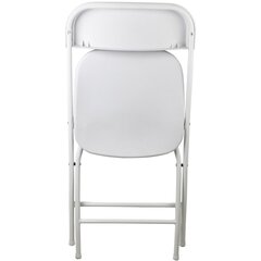 складные стулья, 2 шт, 50x46x80 см, белый цена и информация | Садовые стулья, кресла, пуфы | 220.lv