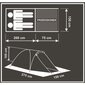 Divvietīga telts, 275x150x105 cm cena un informācija | Teltis | 220.lv