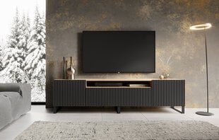 ТВ шкафчик ADRK Furniture Noemi, черный/коричневый цвет цена и информация | Тумбы под телевизор | 220.lv