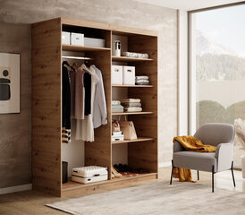 Шкаф ADRK Furniture Delia 160, коричневый цвет цена и информация | Шкафы | 220.lv