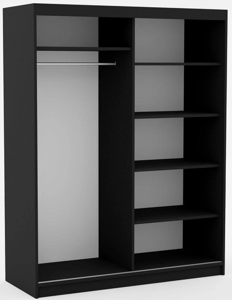Skapis ADRK Furniture Delia 160, melns цена и информация | Skapji | 220.lv