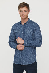 Рубашки M JACOB 8315 BLUE M JACOB 8315 BLUE-XXL цена и информация | Мужские рубашки | 220.lv