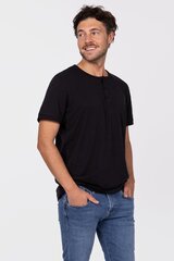 Майки M HENLEY2 4587 BLACK M HENLEY2 4587 BLACK-XXXL цена и информация | Мужские футболки | 220.lv