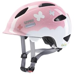 Prece ar bojātu iepakojumu. Bērnu velosipēdistu ķivere Uvex Oyo Style Butterfly pink, balta/rozā, 46-50 cm cena un informācija | Sporta, atpūtas, tūrisma preces ar bojātu iepakojumu | 220.lv