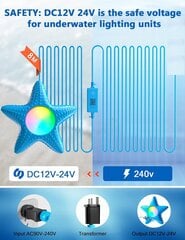 ‎LF-7218 LED baseina gaisma RGB, 12 V, 8m, zila cena un informācija | Āra apgaismojums | 220.lv