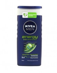 Nivea men dušas gēls, energy 3in1, 2x250ml цена и информация | Масла, гели для душа | 220.lv