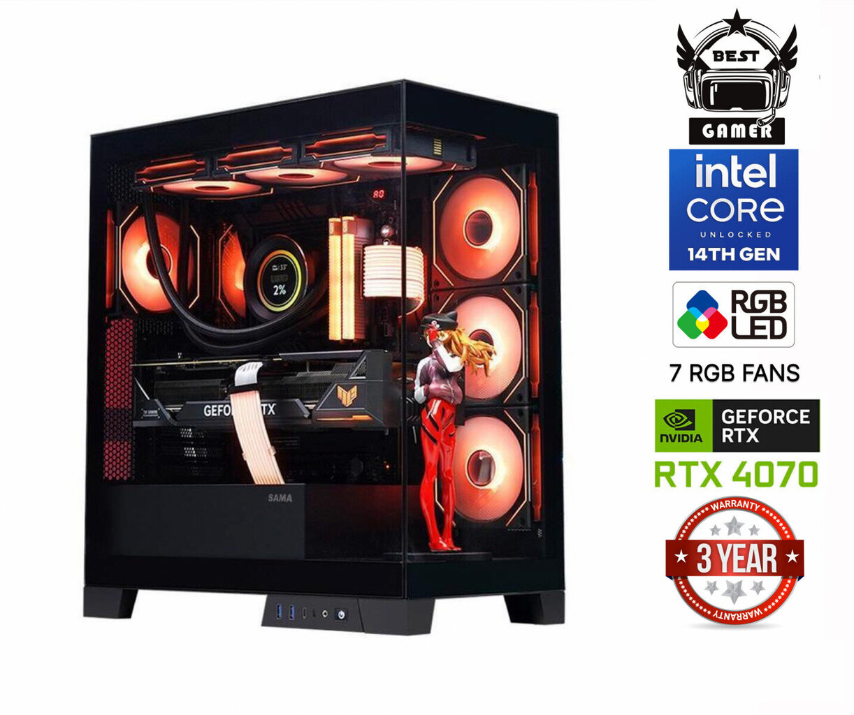 Mdata Gaming Core i9-14900F cena un informācija | Stacionārie datori | 220.lv