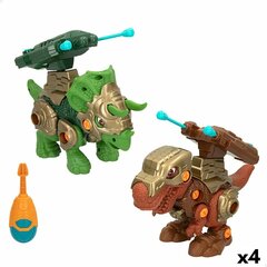 Dinozauru komplekts Color Baby, zaļš/brūns, 4 gab. цена и информация | Игрушки для мальчиков | 220.lv