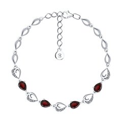 Stella jewelry браслет из серебра для женщин с родием с синтетическими камнями, 92050153-91 цена и информация | Женские браслеты | 220.lv