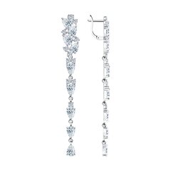 Stella jewelry серьги из серебро для женщин с родием и синтетическими камнями, 94022375-91 цена и информация | Серьги | 220.lv