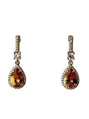 Stella jewelry apzeltīta sudraba auskari sievietēm ar sintezētiem akmeņiem, 0E02870B cena un informācija | Auskari | 220.lv