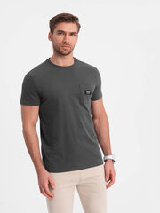 повседневная футболка с накладным карманом - графитовый v11 om-tsct-0109 125248-7 цена и информация | Мужские футболки | 220.lv