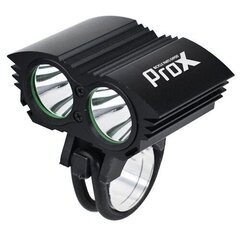 Velosipēda priekšējais lukturis ProX Dual I Power 2xCree, melns cena un informācija | Velo lukturi un atstarotāji | 220.lv