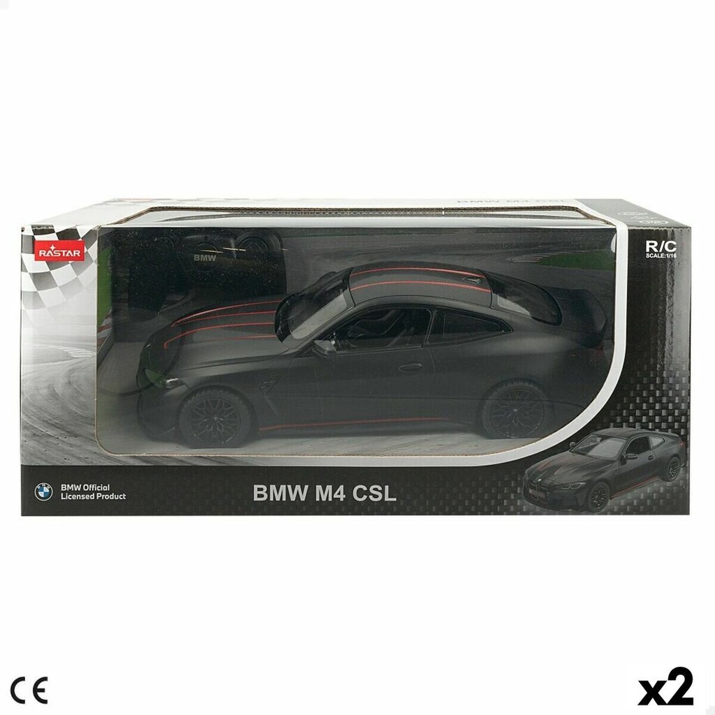 Tālvadības automašīna Rastar BMW M4 CSL, 1:16, 2 gab. cena un informācija | Rotaļlietas zēniem | 220.lv