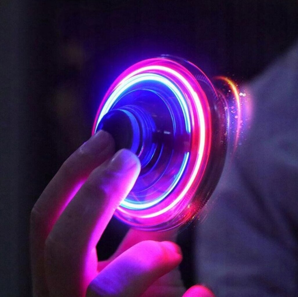 LED rotaļlieta bērniem Lidojošs Fidget Spinner drons цена и информация | Galda spēles | 220.lv