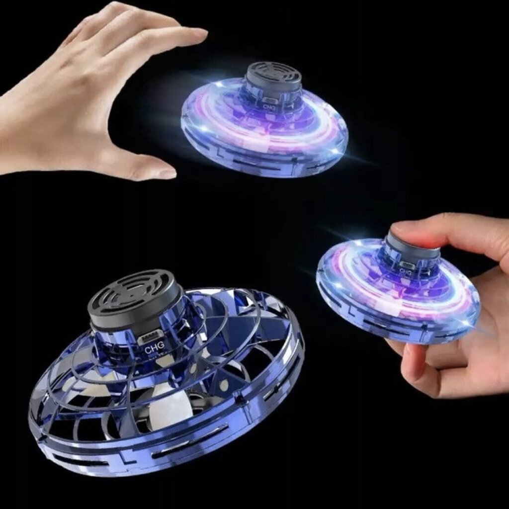 LED rotaļlieta bērniem Lidojošs Fidget Spinner drons цена и информация | Galda spēles | 220.lv