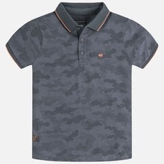 Детская рубашка-поло Mayoral 6140, тёмно-серая/оранжевая цена и информация | Рубашки для мальчиков | 220.lv