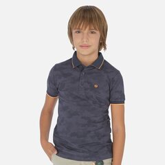 Детская рубашка-поло Mayoral 6140, тёмно-серая/оранжевая цена и информация | Рубашки для мальчиков | 220.lv