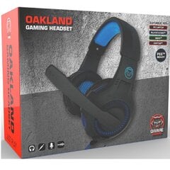 Qware Gaming Oakland, melns/zils cena un informācija | Austiņas | 220.lv
