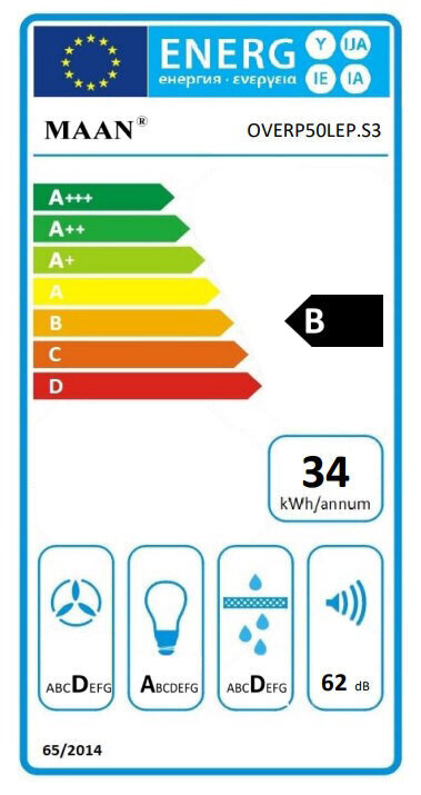 Maan tvaika nosūcējs, 50 cm cena un informācija | Tvaika nosūcēji | 220.lv