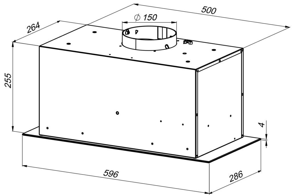 Maan iebūvējams tvaika nosūcējs Titan, 60 cm, 400L cena un informācija | Tvaika nosūcēji | 220.lv